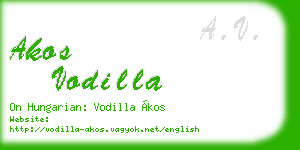 akos vodilla business card