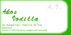 akos vodilla business card